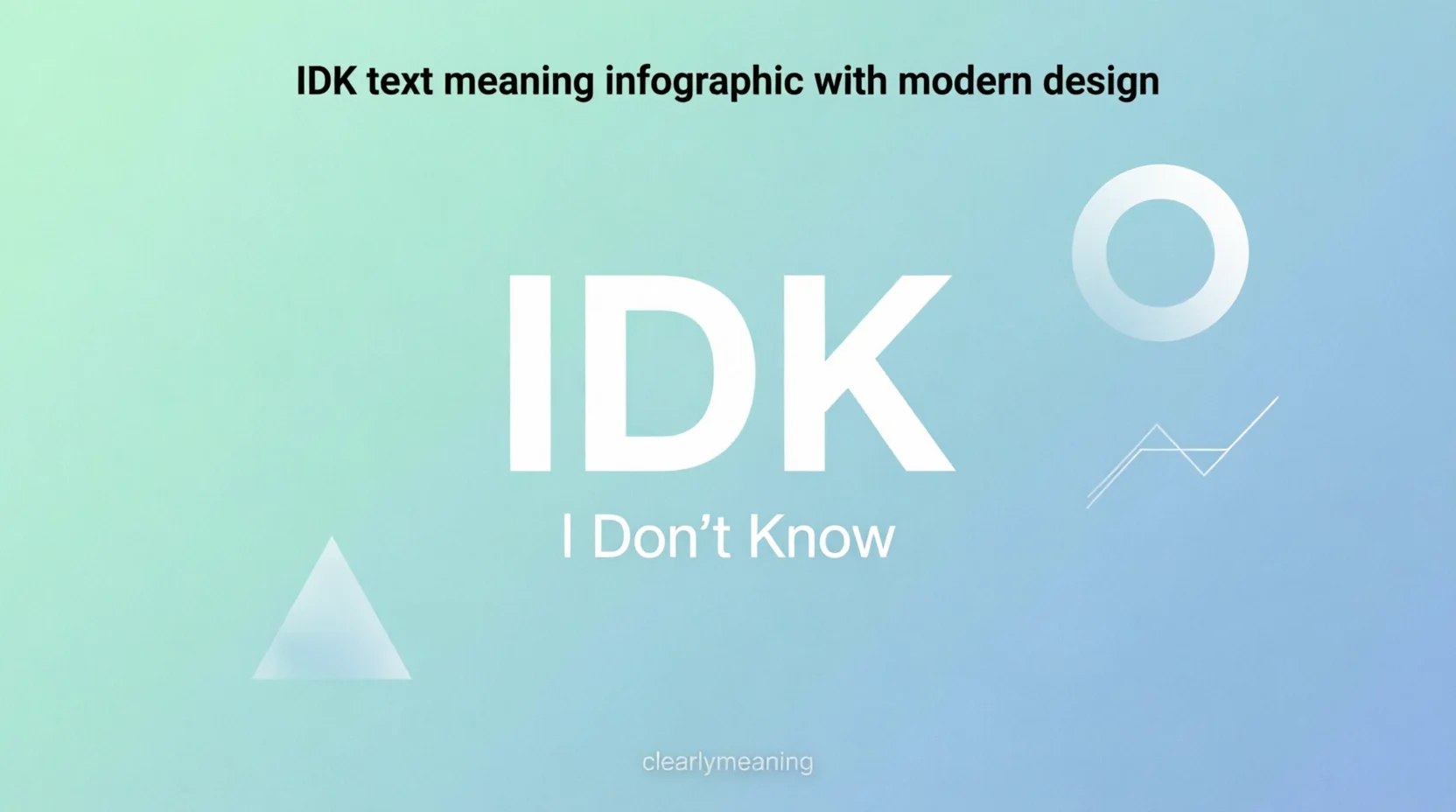 IDK Means in Text Real 2026