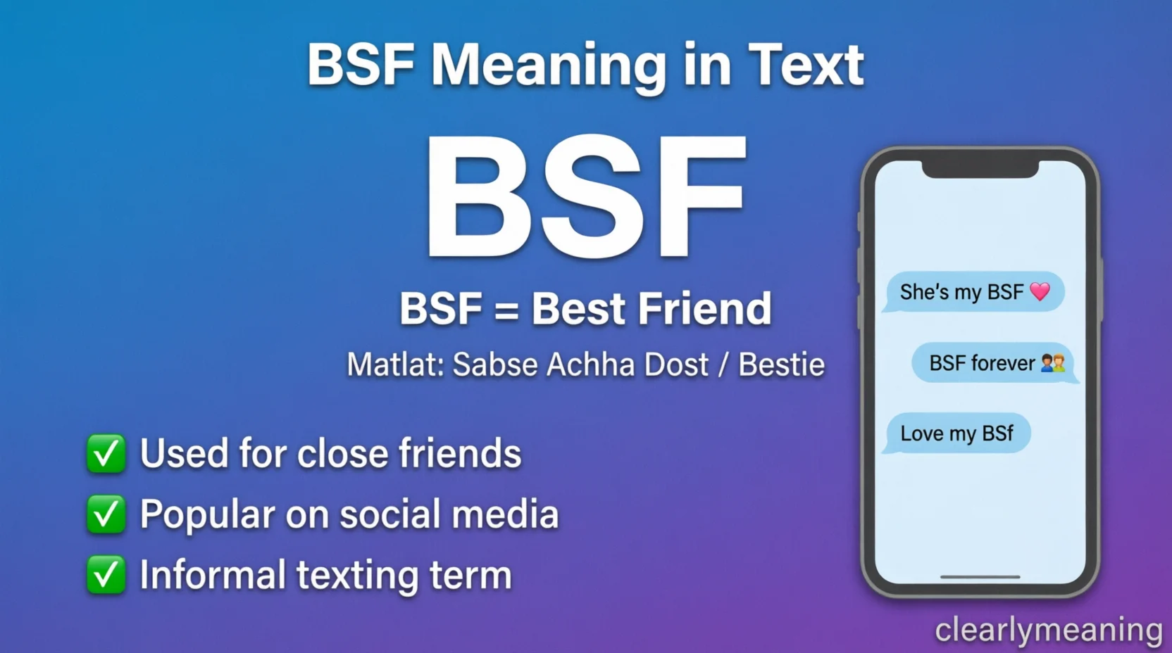 BSF Mean in Text Chat and Social 2026