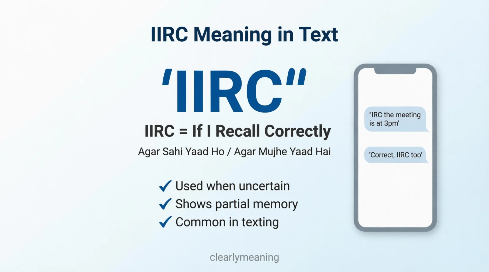 IIRC Meaning Mean in Text Real 2026