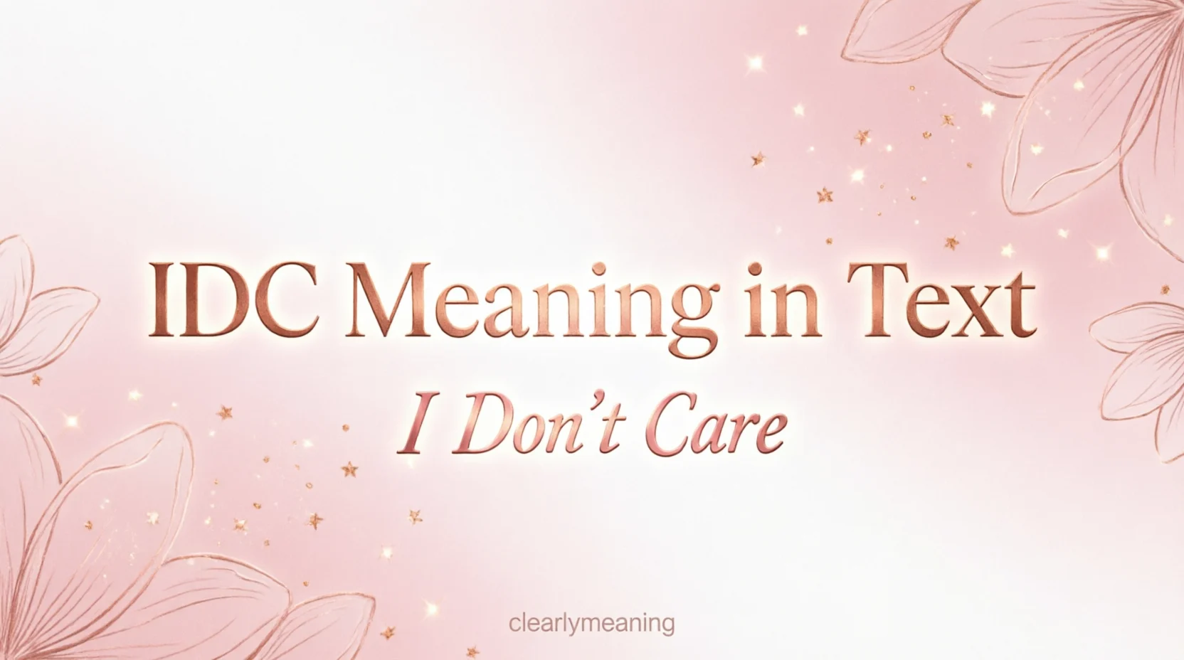 idc abkürzung Mean in Text Real Meaning 2026